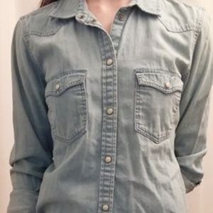 Light blue button down shirt